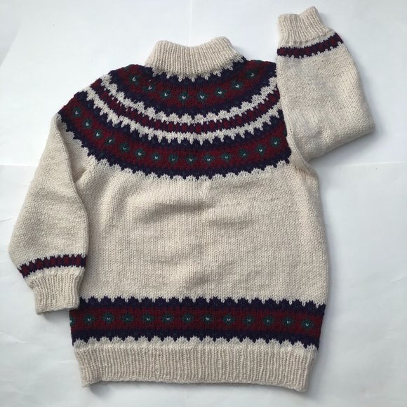 Hand Crafted Sweaters - Handknit Raglan Sleeve Sweater Pullover Oversize